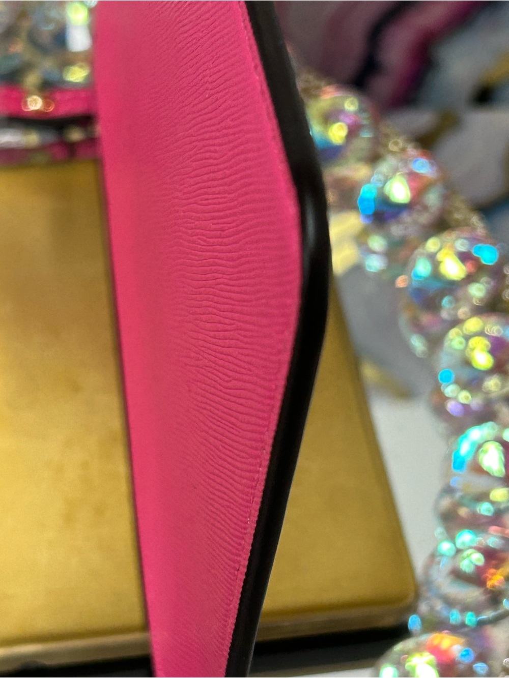 kate spade Bright Pink Logo Zip Pouch wi/Gold Accents Approx. 8 x6 Box included - Picture 12 of 13